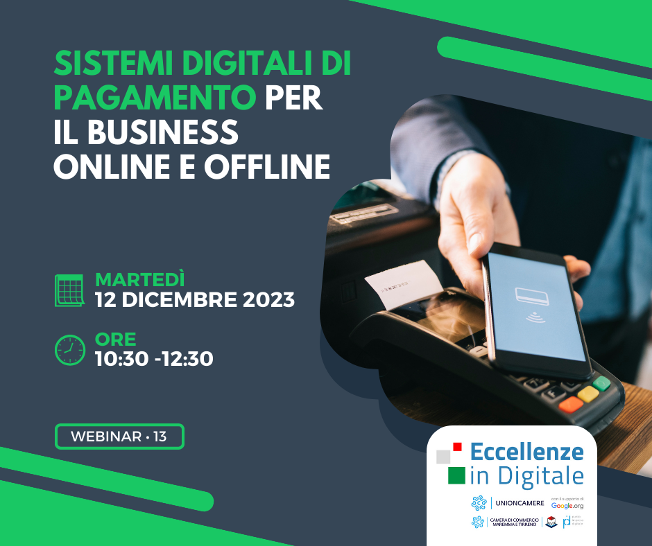 "Sistemi digitali di pagamento per il business online e offline  "