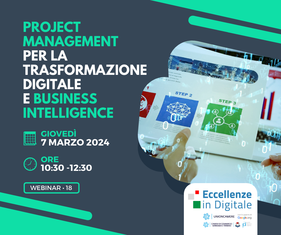 Webinar "Project management per la trasformazione digitale e business intelligence"