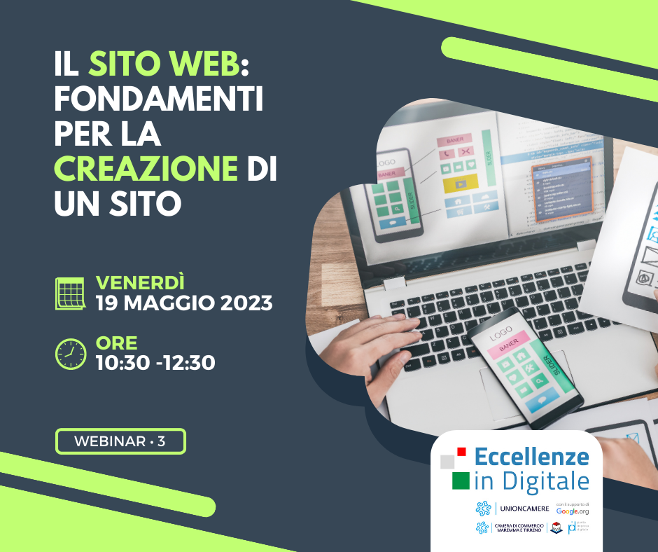 "Webinar Il sito web: fondamenti per la creazione di un sito"