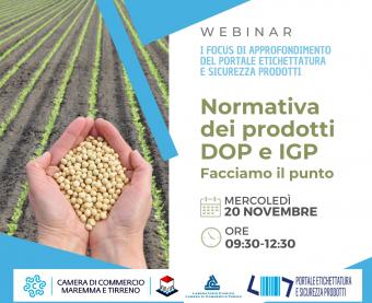 Normativa dei prodotti DOP e IGP: focus dello sportello etichettatura Normativa dei prodotti DOP e IGP: focus dello sportello etichettatura